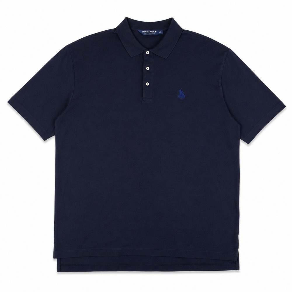Ralph Lauren Mens Polo Shirt Size XL Navy Blue Pima Cotton Preppy Classic Golf